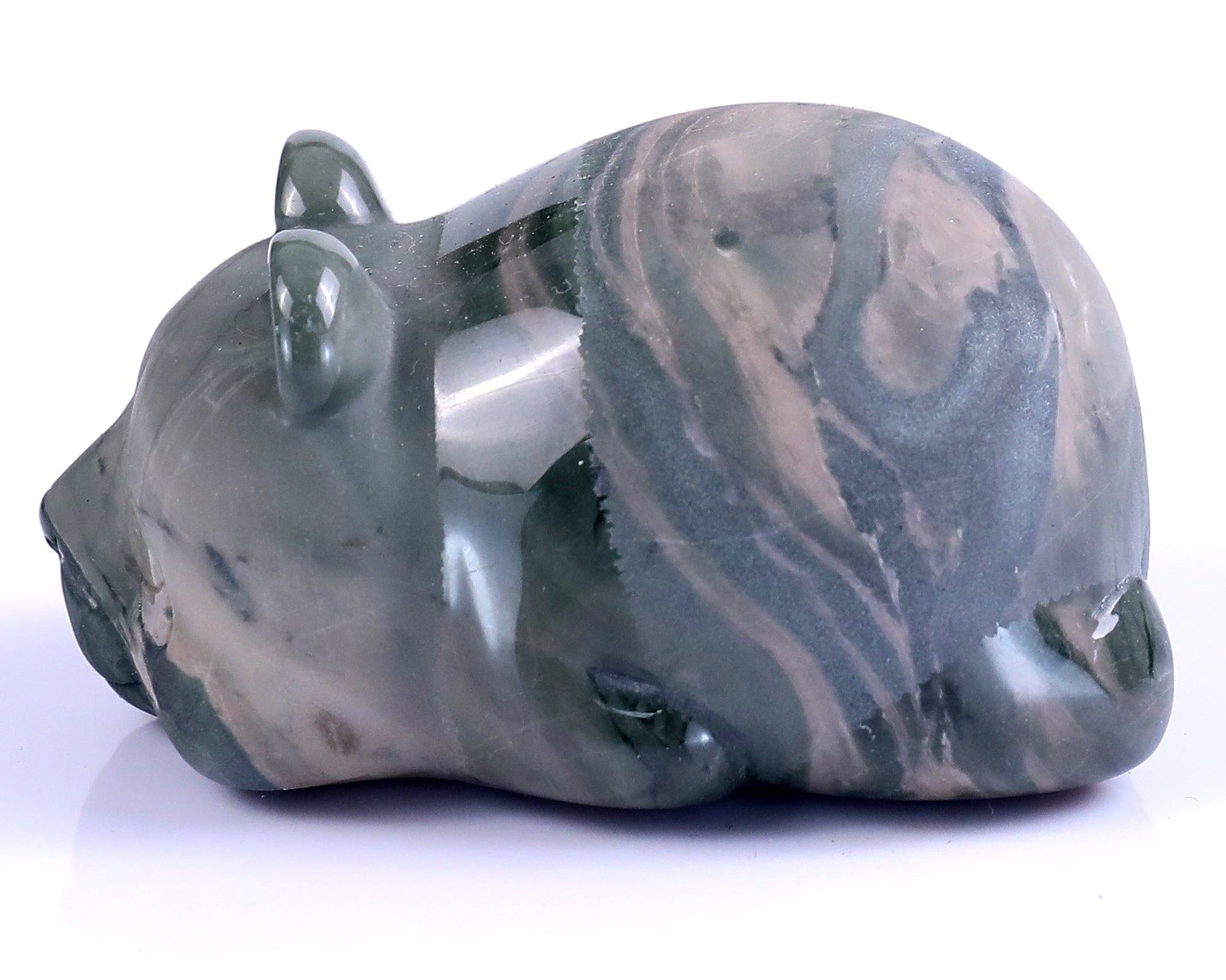 Nicedony 3.0" Jiulong Jade Hand Carved Crystal Panda Sculpture - View 16
