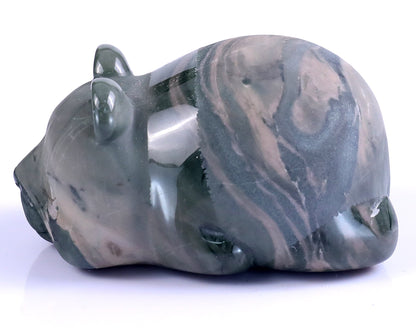 Nicedony 3.0" Jiulong Jade Hand Carved Crystal Panda Sculpture - View 16