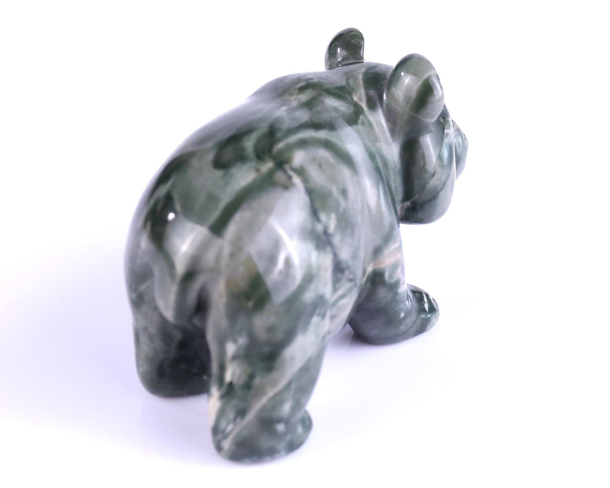 Nicedony 3.0" Jiulong Jade Hand Carved Crystal Panda Sculpture - View 4