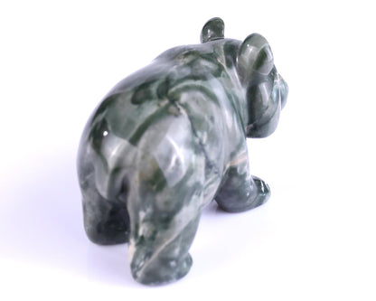 Nicedony 3.0" Jiulong Jade Hand Carved Crystal Panda Sculpture - View 4