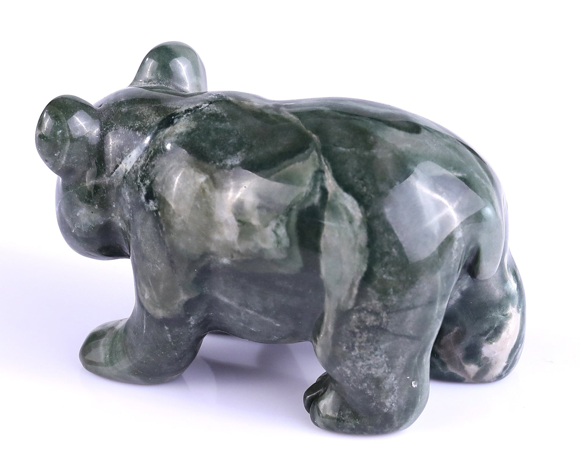 Nicedony 3.0" Jiulong Jade Hand Carved Crystal Panda Sculpture - View 6