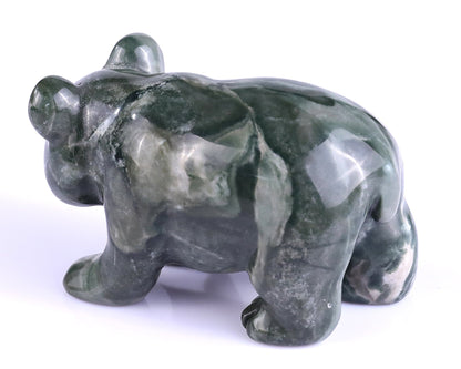 Nicedony 3.0" Jiulong Jade Hand Carved Crystal Panda Sculpture - View 6