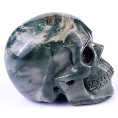 Nicedony 3.0" Jiulong Jade Hand Carved Realistic Skull Sculpture - View 17