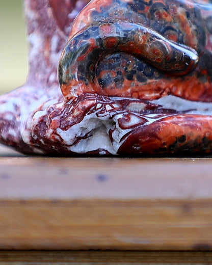 Nicedony 3.0" Leopard Skin Agate Hand Carved Crystal Leopard Sculpture - View 12