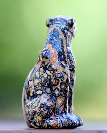 Nicedony 3.0" Leopard Skin Agate Hand Carved Crystal Leopard Sculpture - View 6