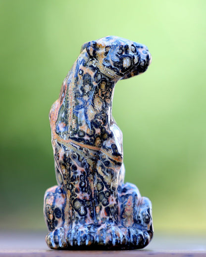 Nicedony 3.0" Leopard Skin Agate Hand Carved Crystal Leopard Sculpture - View 7