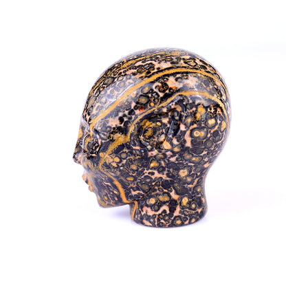 Nicedony 3.0" Leopard Skin Jasper Hand Carved Elf Alien Sculpture - View 4
