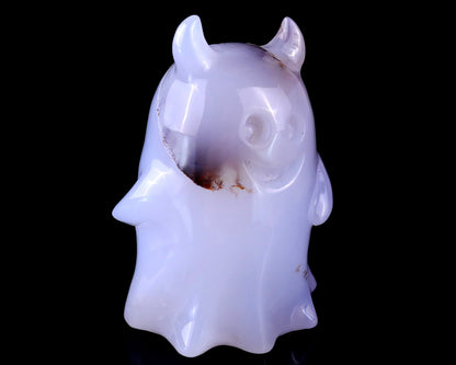 Nicedony 3.0” Blue Chalcedony Hand Carved Crystal Ghost Sculpture - View 2