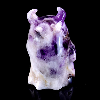 Nicedony 3.0” Natural Dream Amethyst Hand Carved Crystal Ghost Sculpture, Halloween Gift - View 4