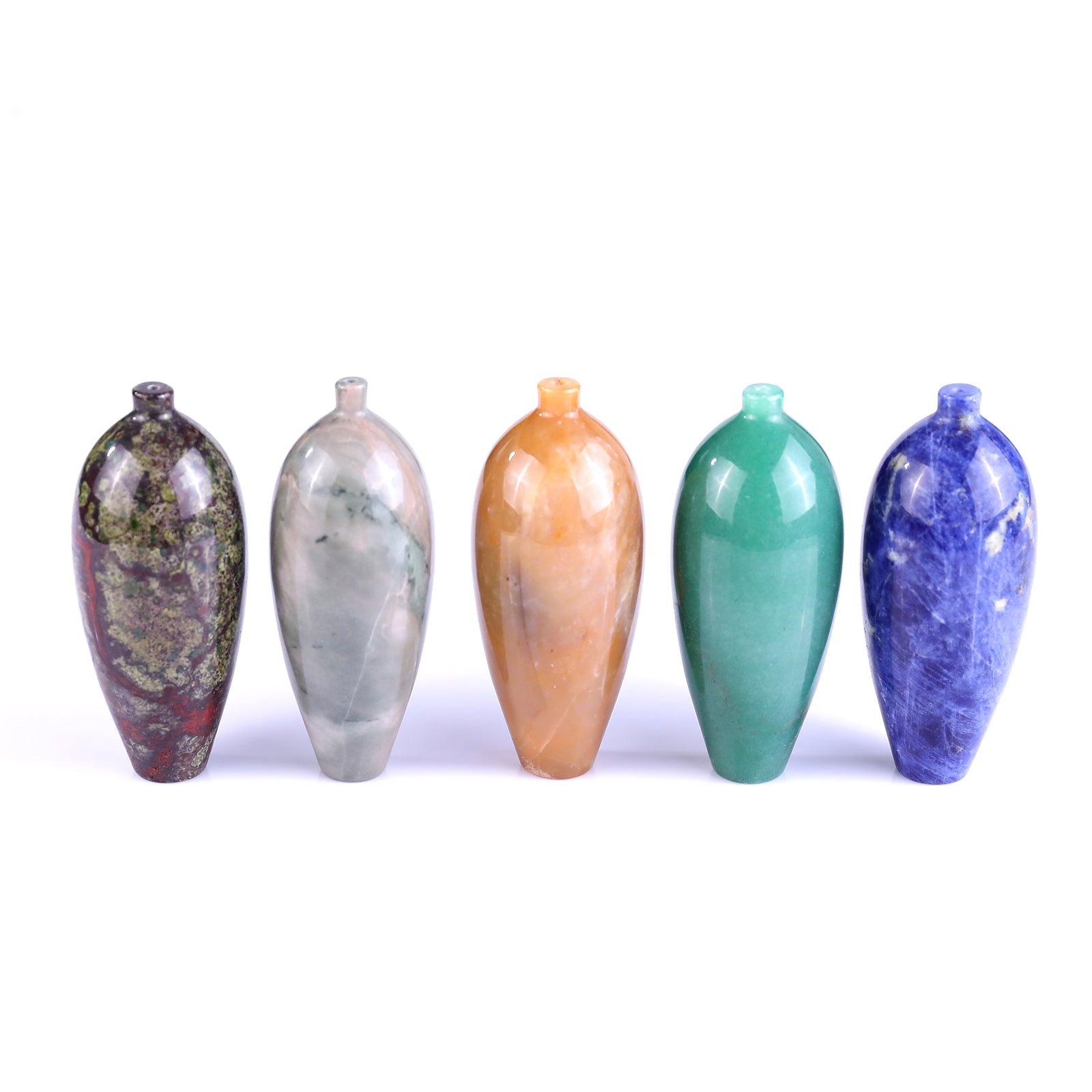 Nicedony 3.0" Gemstone Hand Carved Vase, Incense Holder Sculpture - View 10