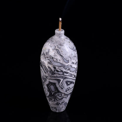 Nicedony 3.0" Gemstone Hand Carved Vase, Incense Holder Sculpture - View 7