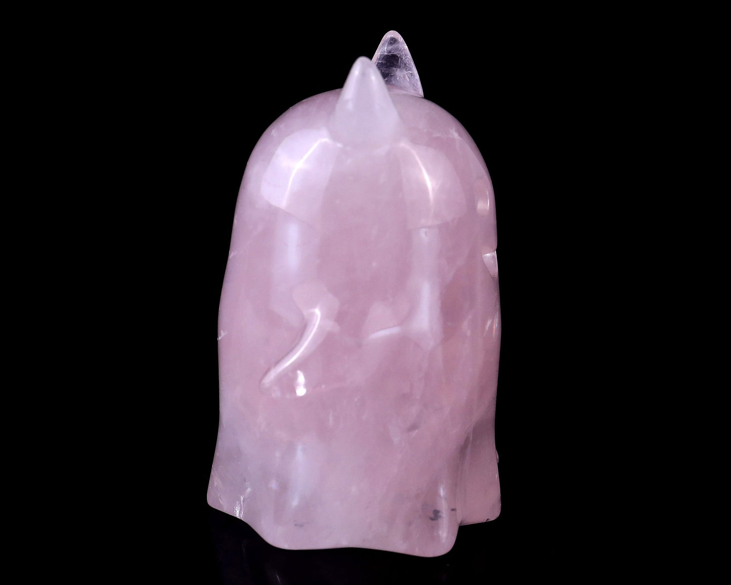 Nicedony 3.0” Natural Rose Quartz Hand Carved Crystal Ghost Sculpture, Halloween Gift - View 4