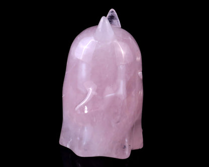 Nicedony 3.0” Natural Rose Quartz Hand Carved Crystal Ghost Sculpture, Halloween Gift - View 4