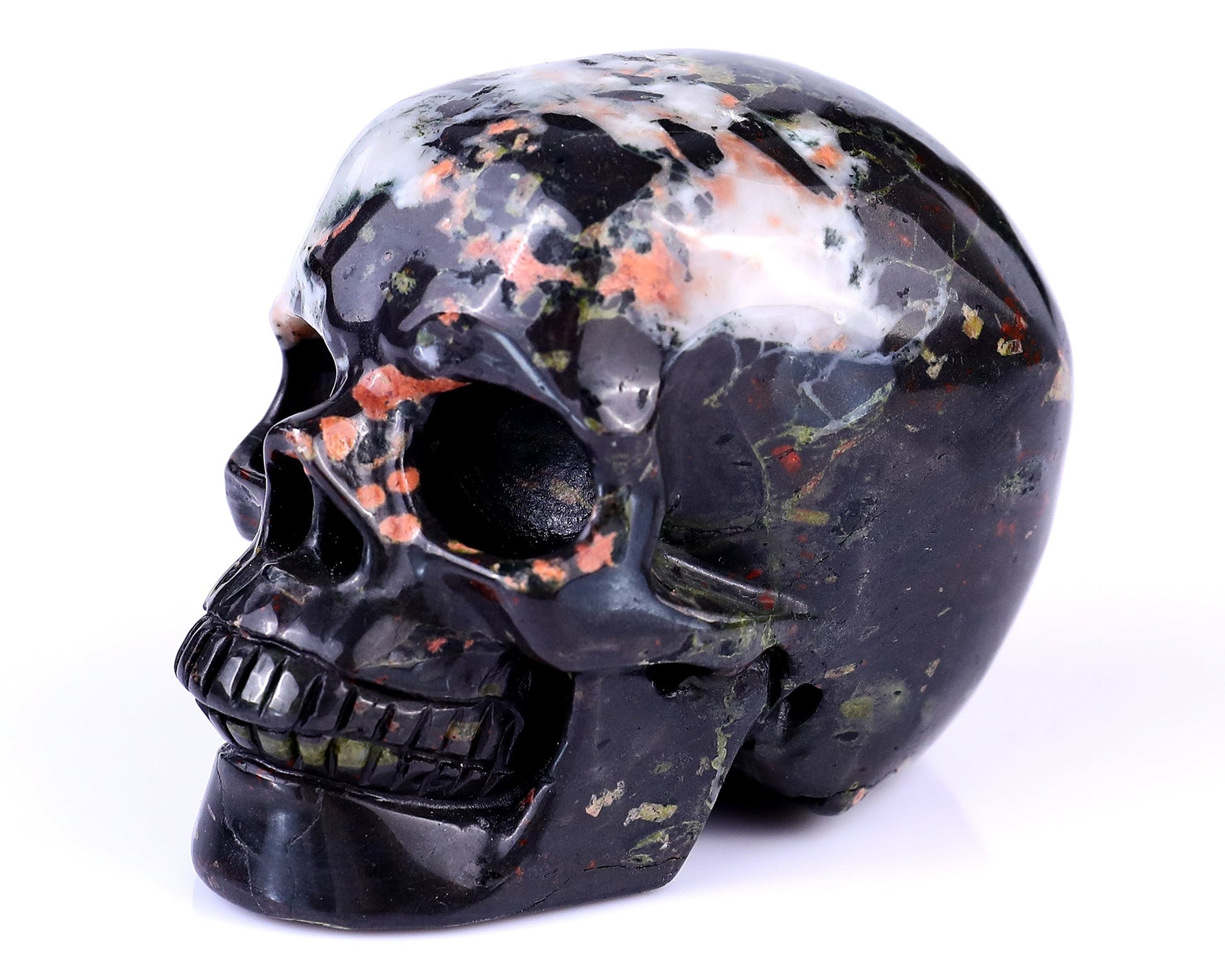 Nicedony 3.0" Plumite Hand Carved Crystal Realistic Skull Sculpture - View 7