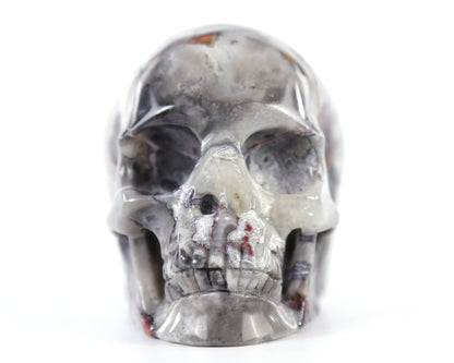 Nicedony 3.0" Red Crazy Lace Agate Hand Carved Realistic Skull - View 12