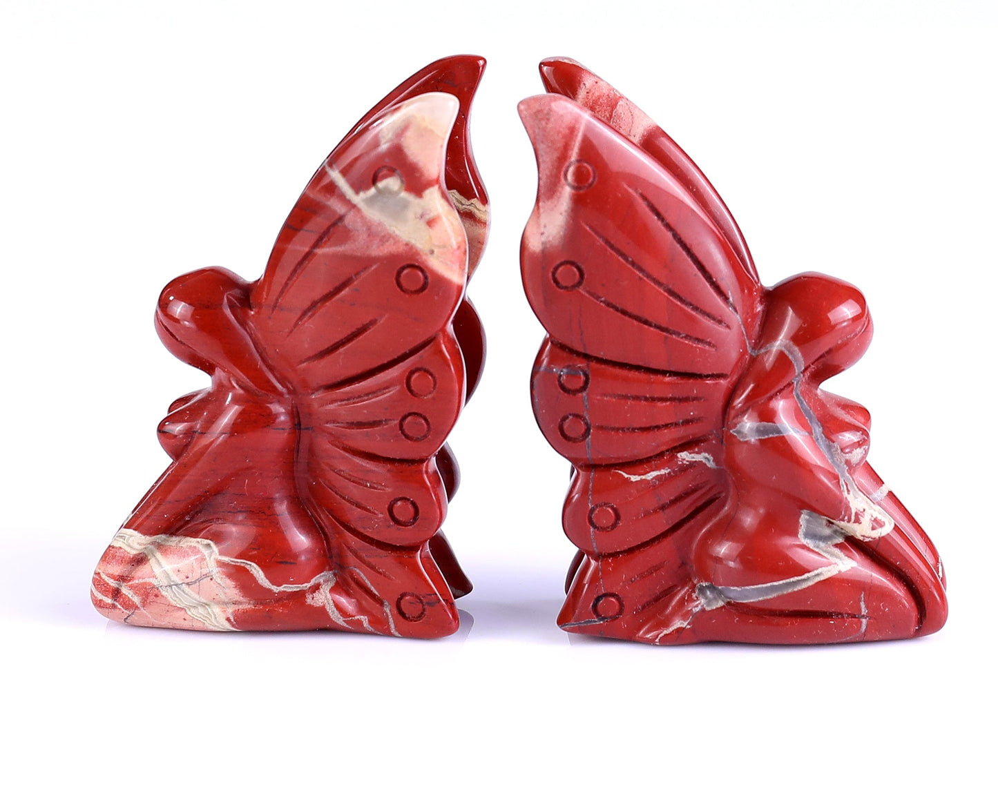 Nicedony 3.0" Red Jasper Hand Carved Crystal Flower Faerie Sculpture - View 5