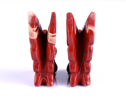 Nicedony 3.0" Red Jasper Hand Carved Crystal Flower Faerie Sculpture - View 6