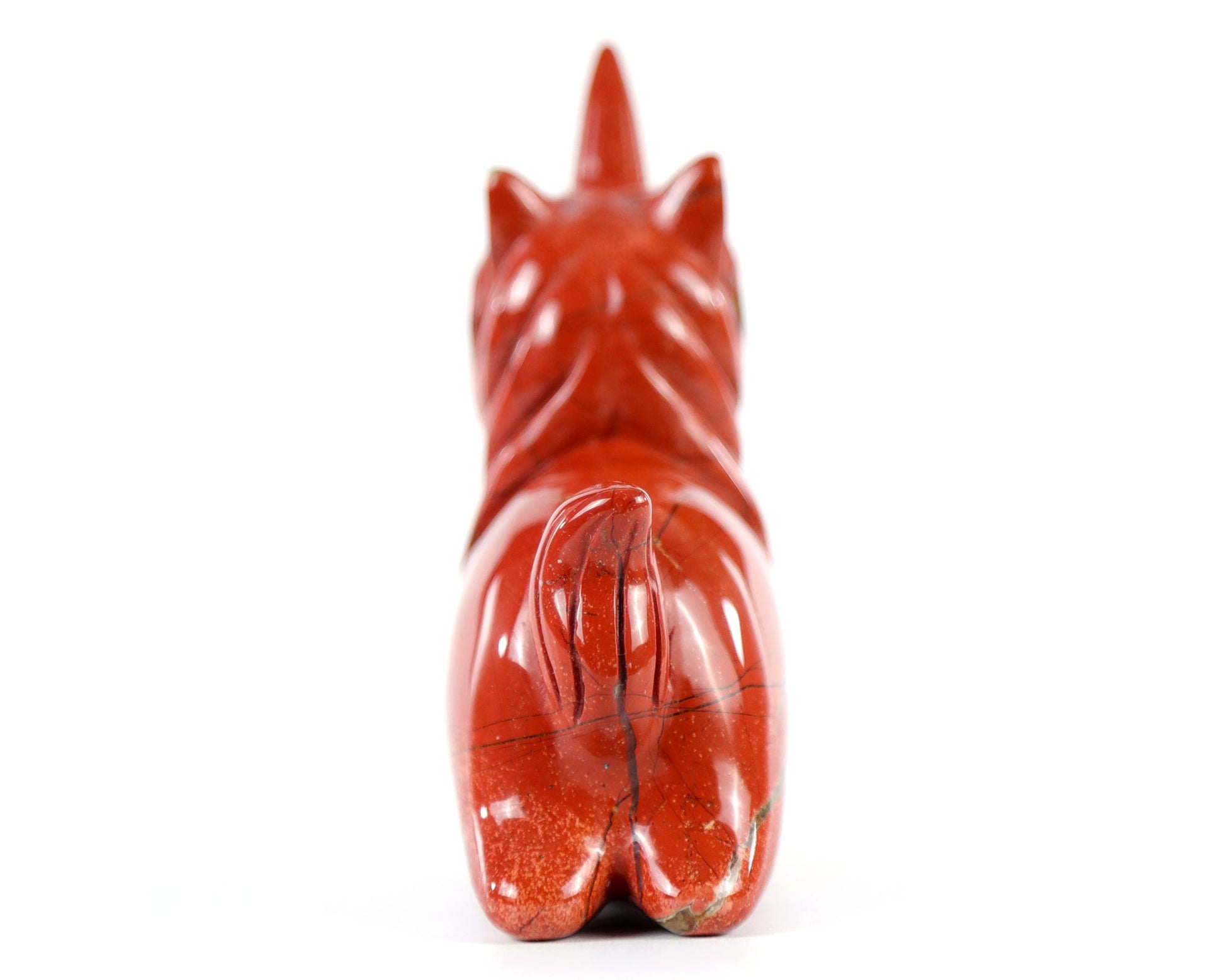 Nicedony 3.0" Red Jasper Hand Carved Crystal Unicorn Sculpture - View 6