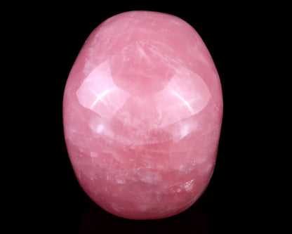 Nicedony 3.0" Rose Quartz Hand Carved Realistic Skull Sculpture - View 5