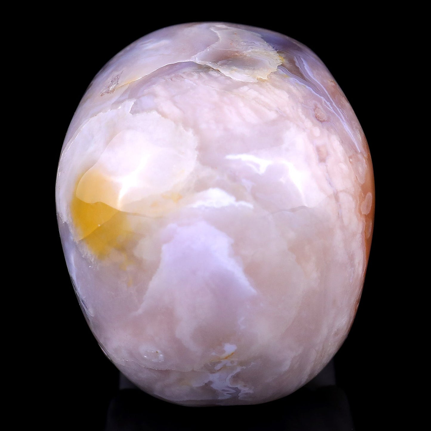 Nicedony 3.0" Sakura Agate Hand Carved Realistic Skull Sculpture - View 13
