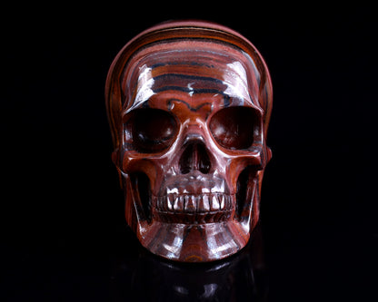 Nicedony 3.0" Tiger Iron Eye Hand Carved Realistic Skull Sculpture - View 12