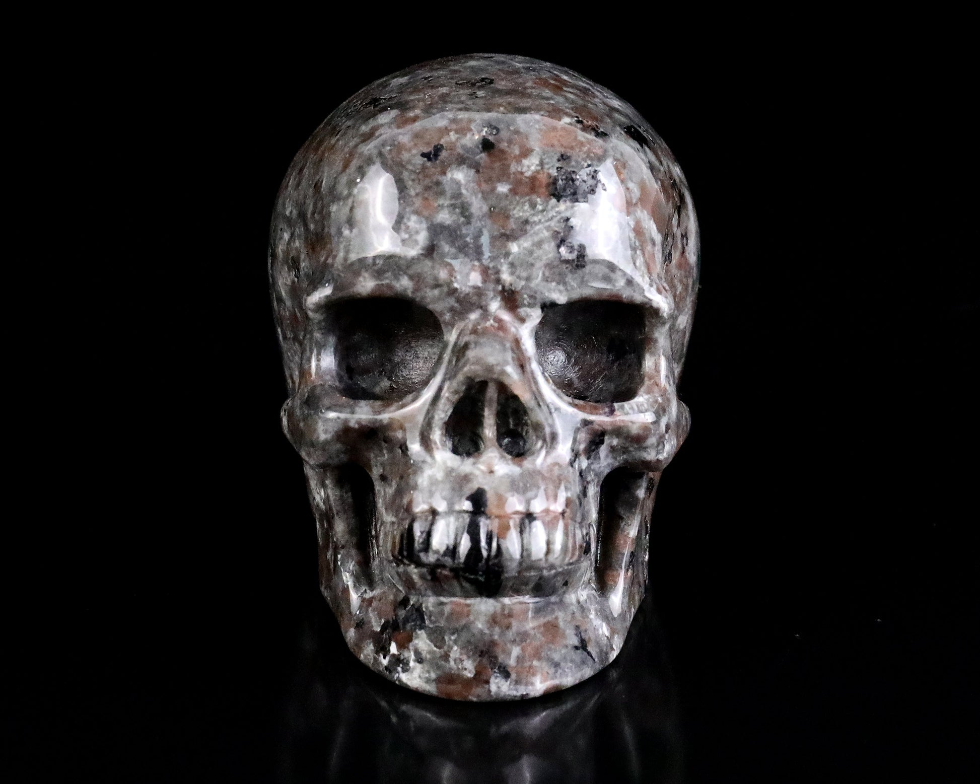 Nicedony 3.0" Yooperlite Hand Carved Realistic Skull Sculpture - View 2
