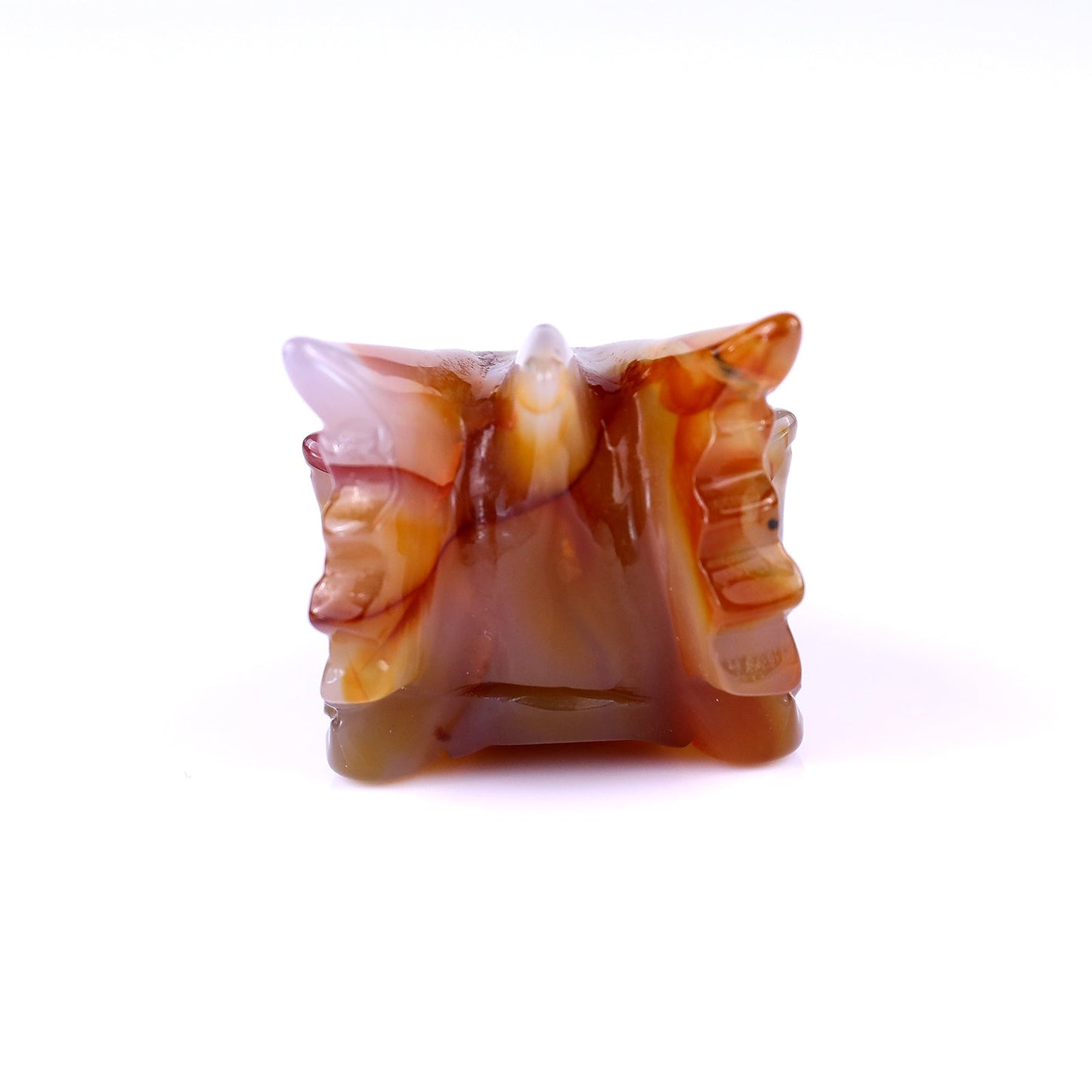 Nicedony 3.1" Agate Hand Carved Crystal Dragon Skull Sculpture - View 5