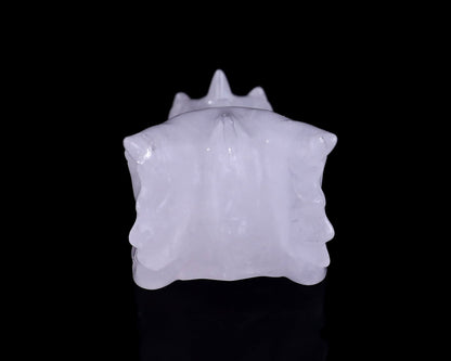 Nicedony 3.1" Angolan Quartz Hand Carved Dragon Skull Sculpture - View 5