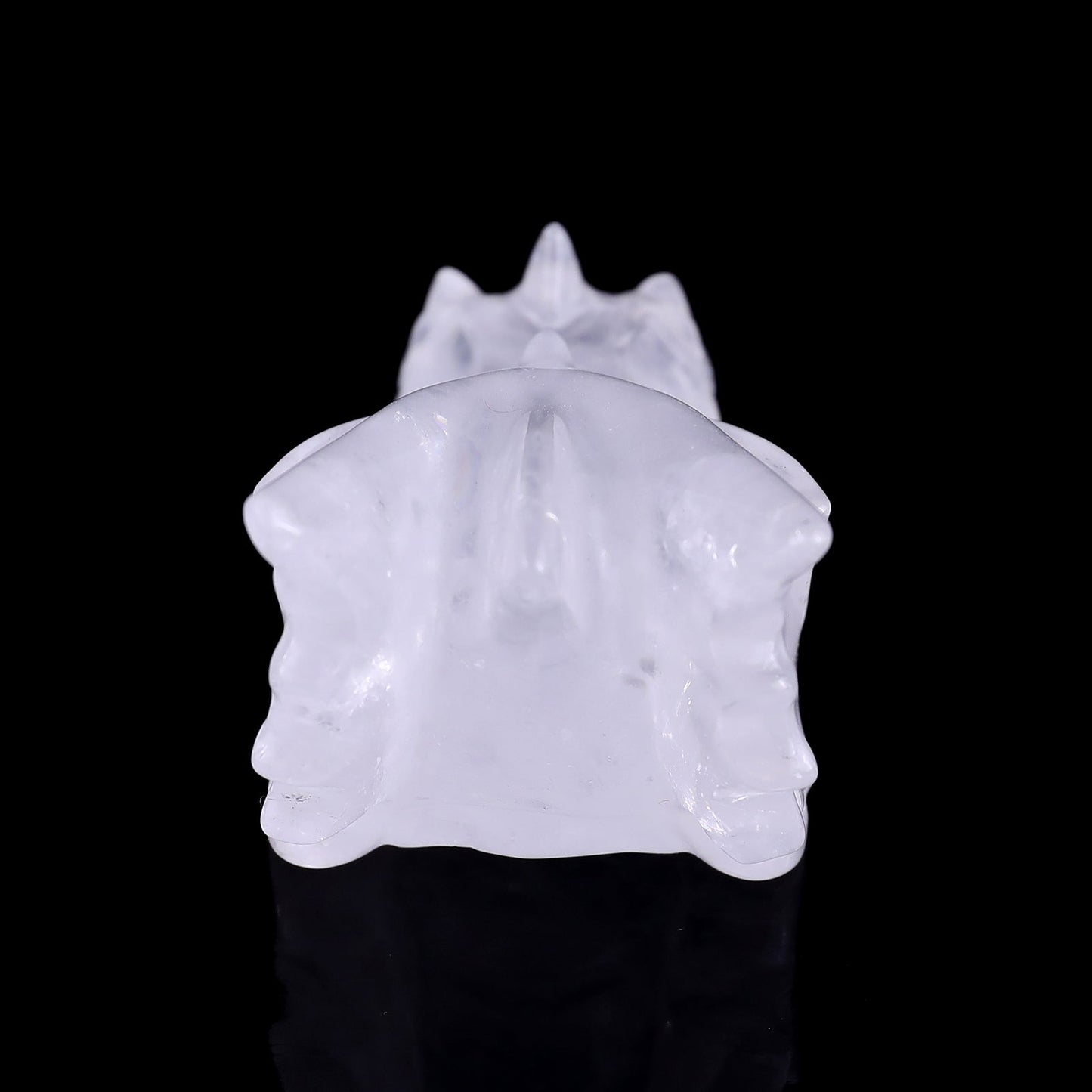 Nicedony 3.1" Angolan Quartz Rock Hand Carved Dragon Skull Sculpture - View 4