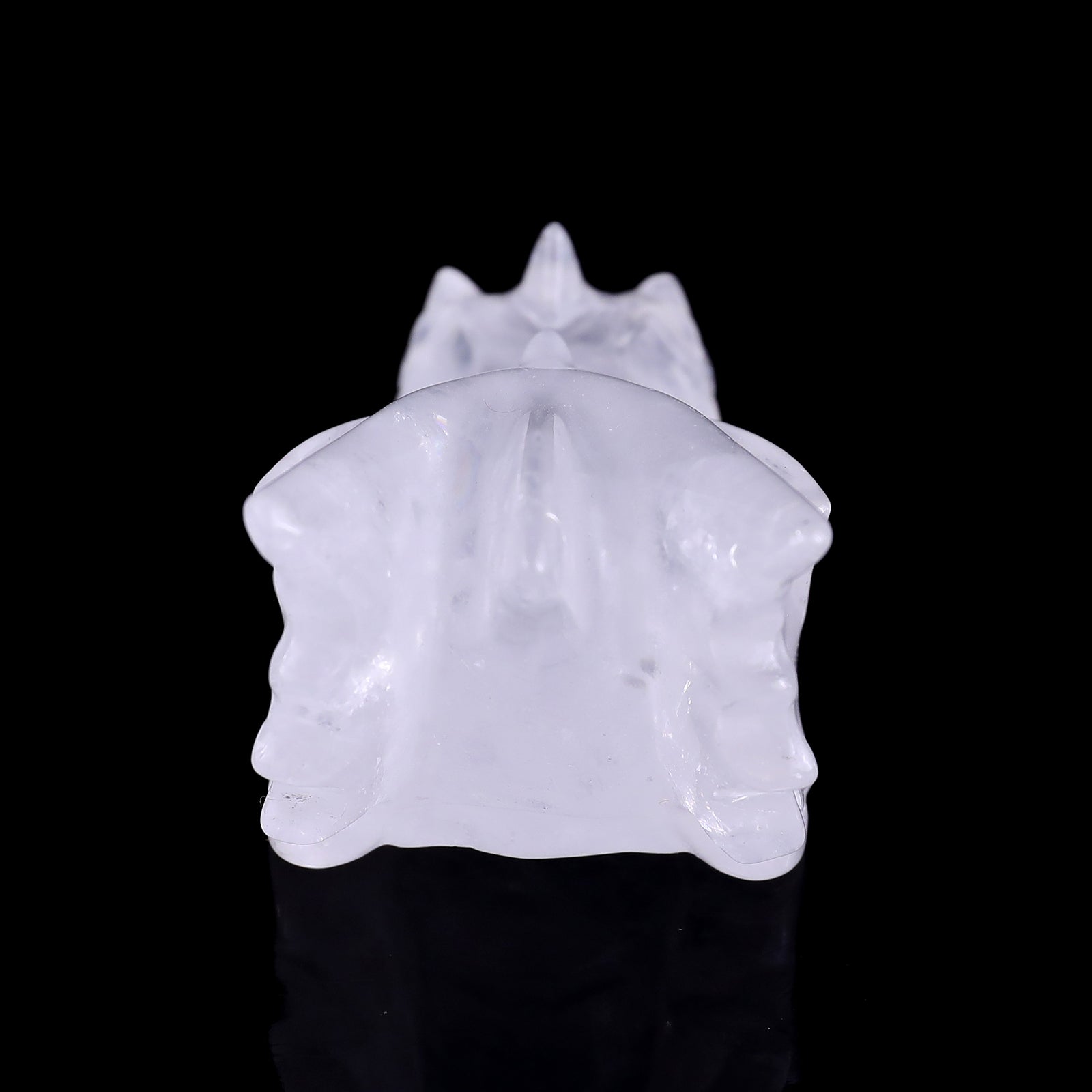 Nicedony 3.1" Angolan Quartz Rock Hand Carved Dragon Skull Sculpture - View 4