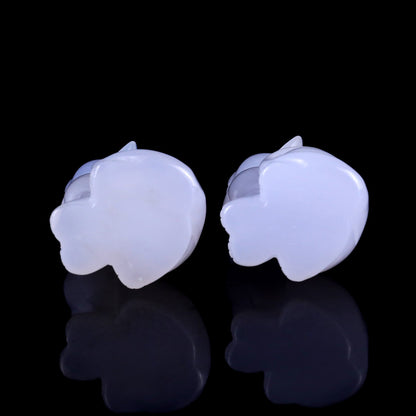 Nicedony 3.1" Blue Chalcedony Hand Carved Crystal Cat Sculpture - View 9