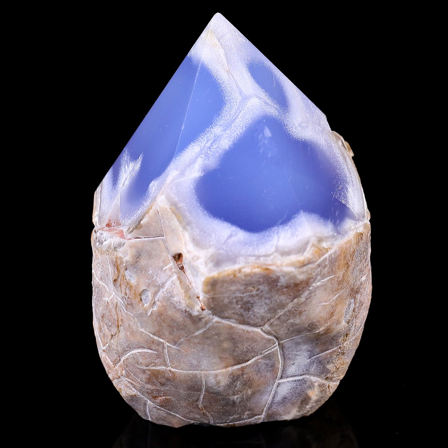 Nicedony 3.1" Blue Chalcedony Hand Carved Crystal Polished Point - View 5