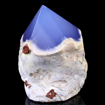Nicedony 3.1" Blue Chalcedony Hand Carved Crystal Polished Point - View 8