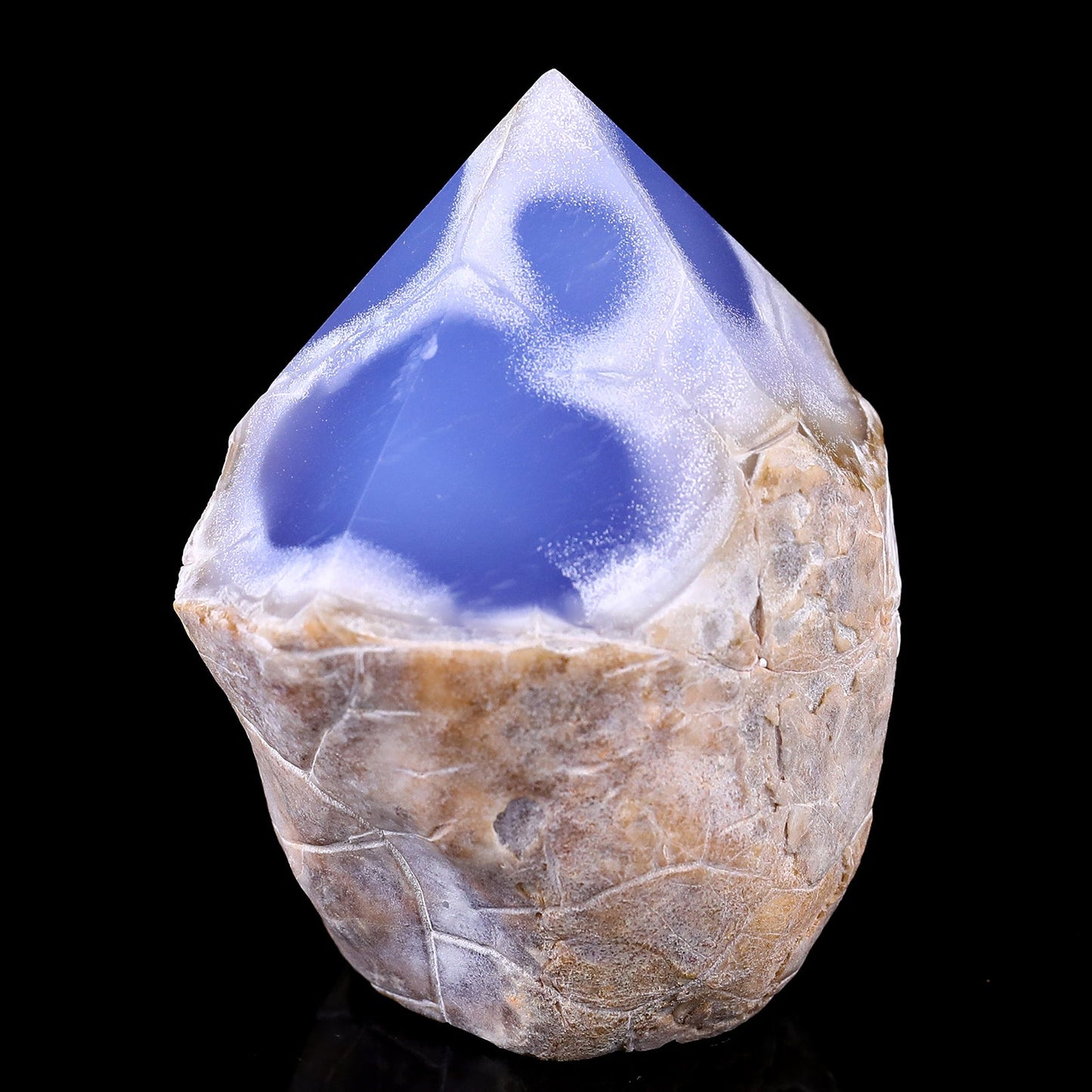 Nicedony 3.1" Blue Chalcedony Hand Carved Crystal Polished Point - View 4