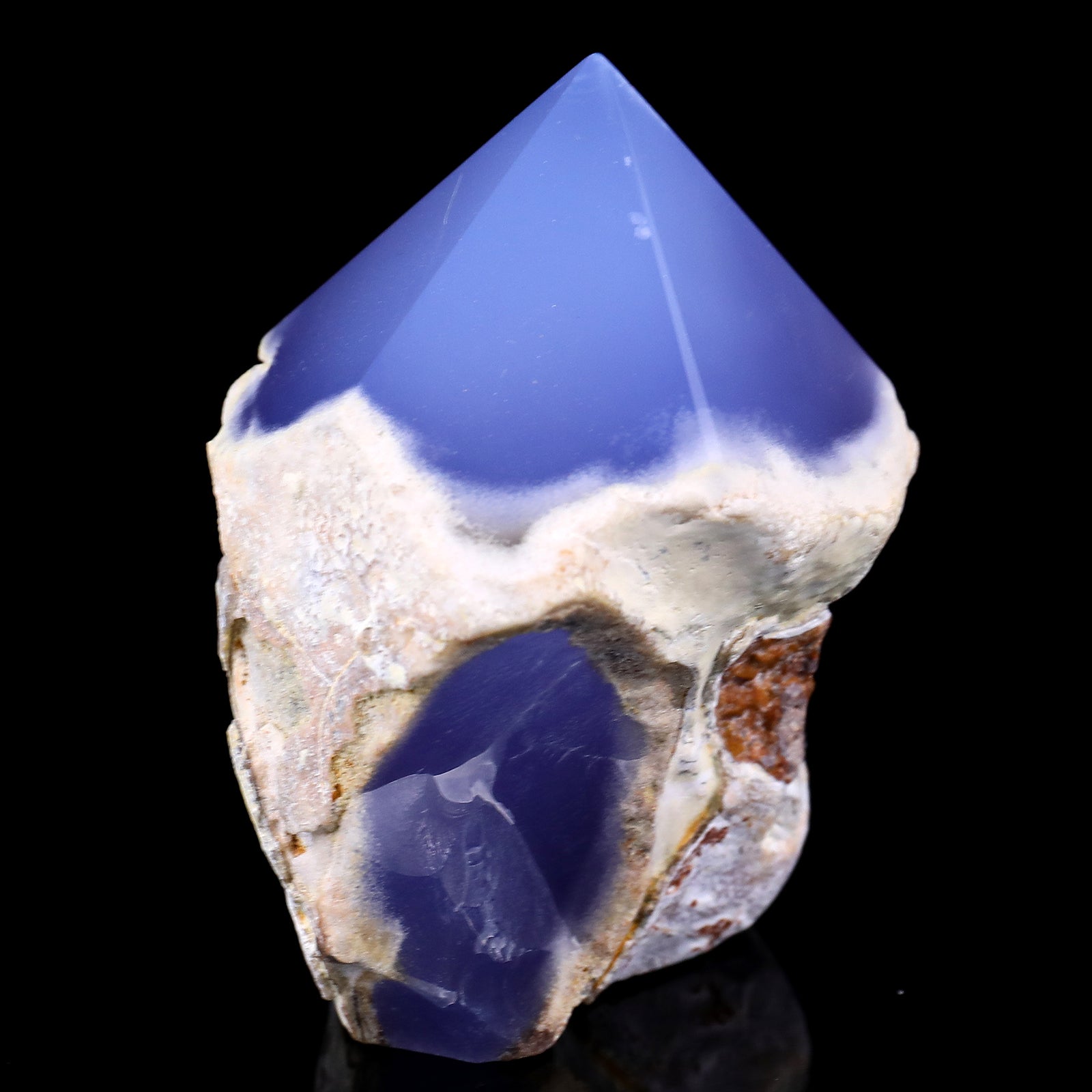 Nicedony 3.1" Blue Chalcedony Hand Carved Crystal Polished Point - View 11