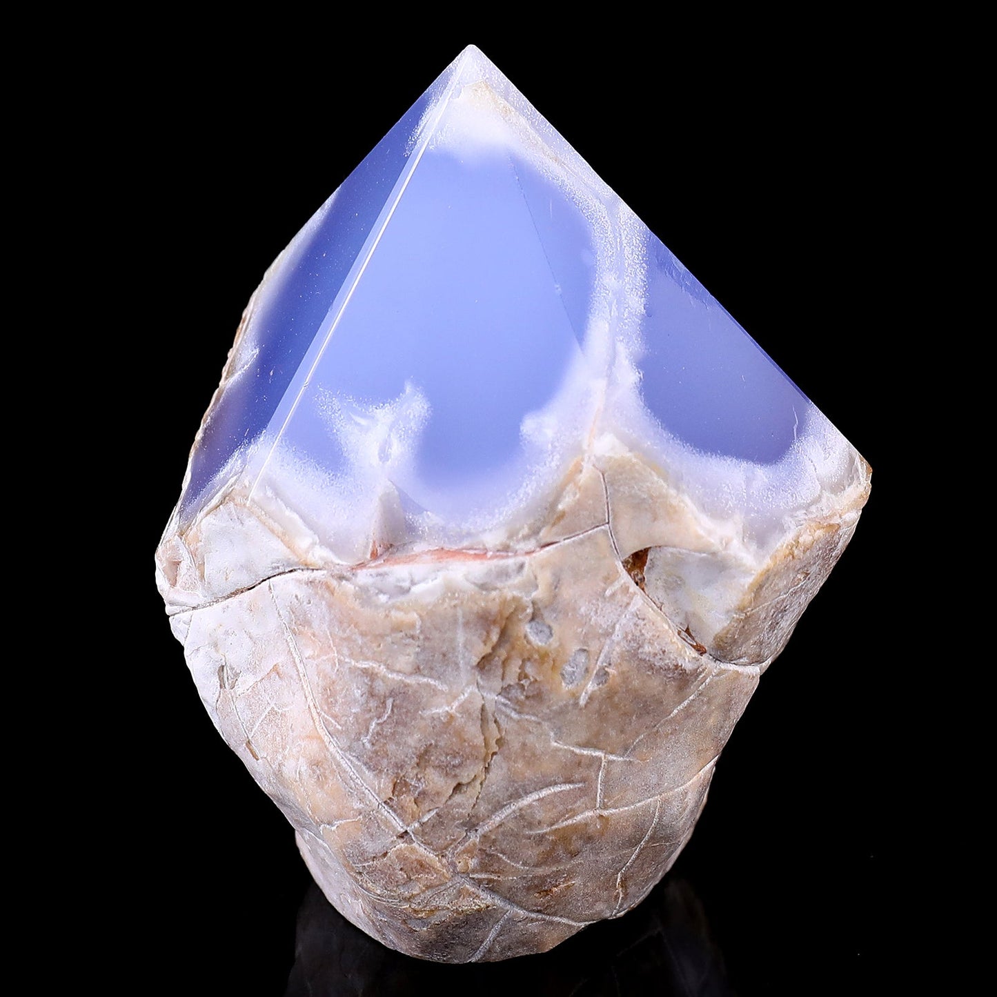 Nicedony 3.1" Blue Chalcedony Hand Carved Crystal Polished Point - View 7