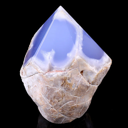 Nicedony 3.1" Blue Chalcedony Hand Carved Crystal Polished Point - View 7