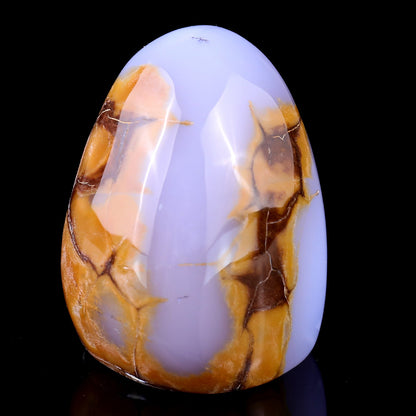 Nicedony 3.1" Blue Chalcedony Hand Carved Crystal Polished Stone - View 16