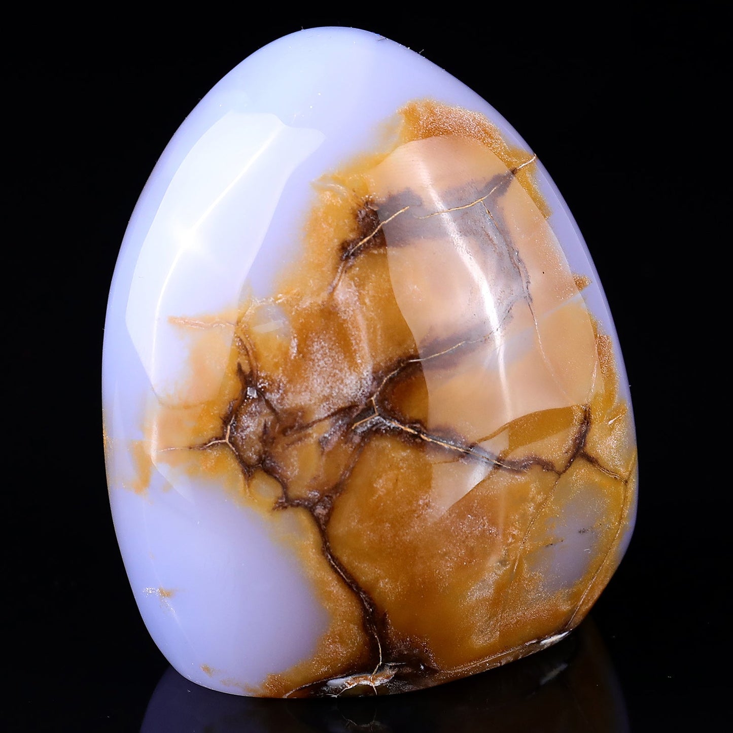 Nicedony 3.1" Blue Chalcedony Hand Carved Crystal Polished Stone - View 11