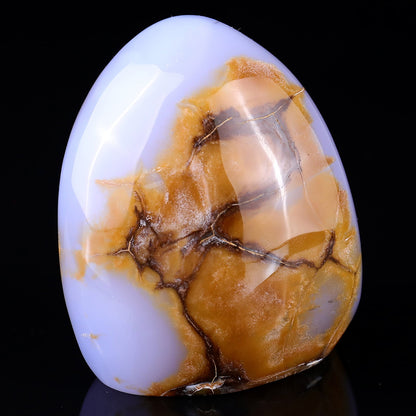 Nicedony 3.1" Blue Chalcedony Hand Carved Crystal Polished Stone - View 11