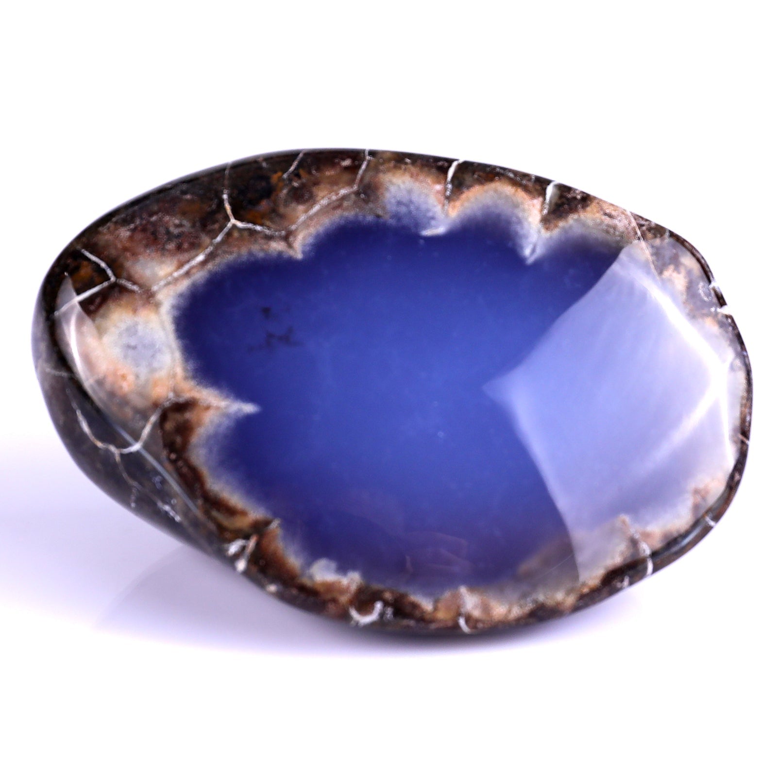Nicedony 3.1" Blue Chalcedony Hand Carved Crystal Polished Stone - #1100234
