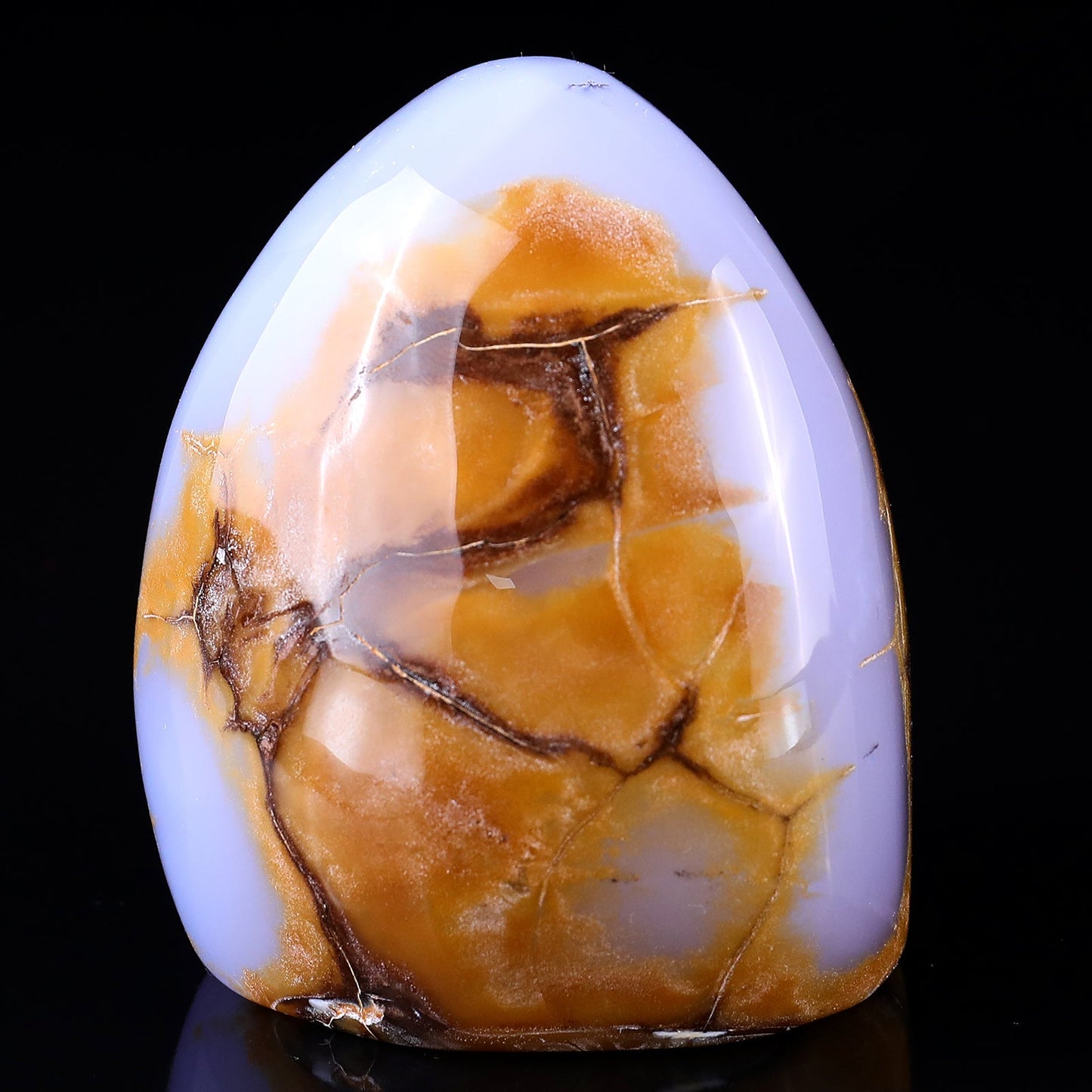 Nicedony 3.1" Blue Chalcedony Hand Carved Crystal Polished Stone - View 10