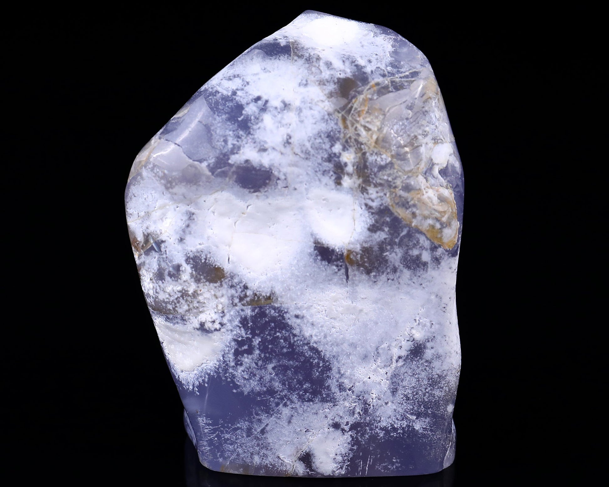 Nicedony 3.1" Blue Chalcedony Hand Carved Skull Sculpture - View 5