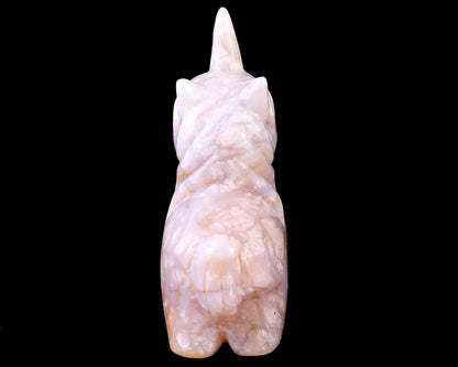 Nicedony 3.1" Chalcedony Hand Carved Crystal Unicorn Sculpture - View 6