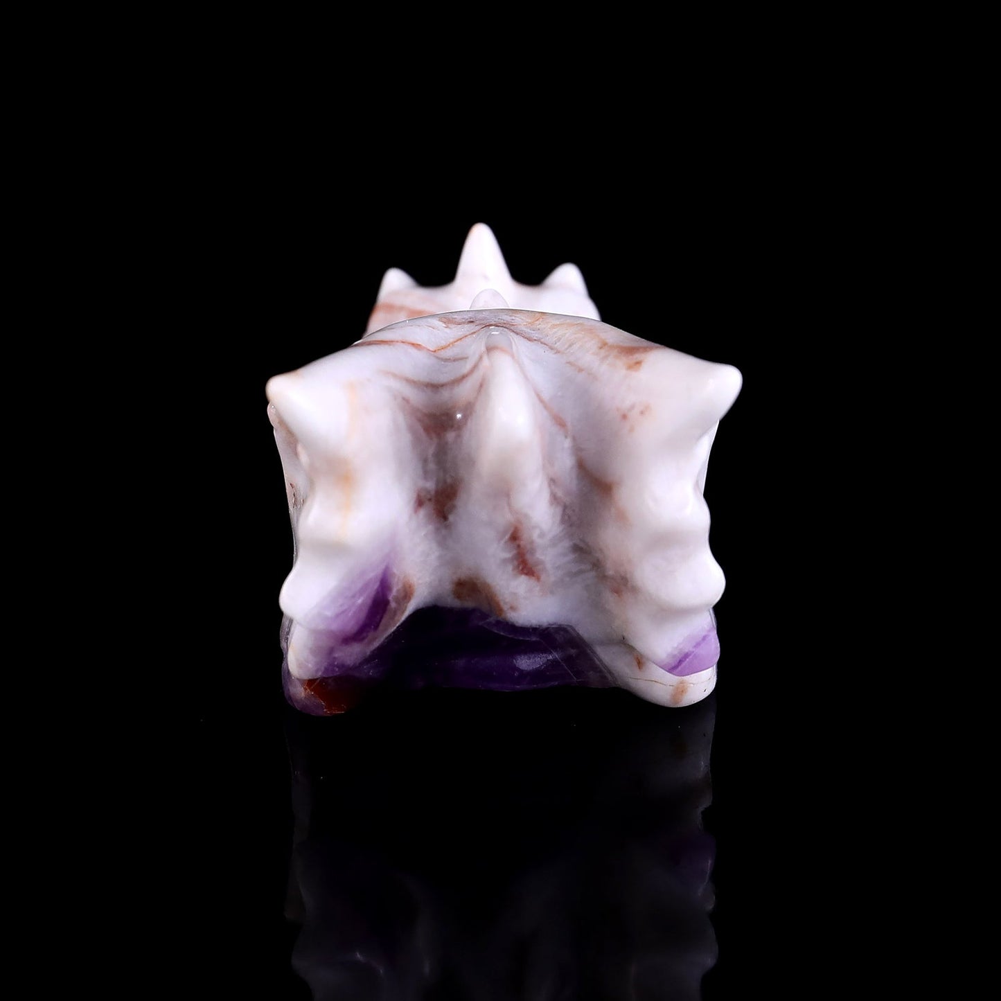 Nicedony 3.1" Dream Amethyst Hand Carved Dragon Skull Sculpture - View 21