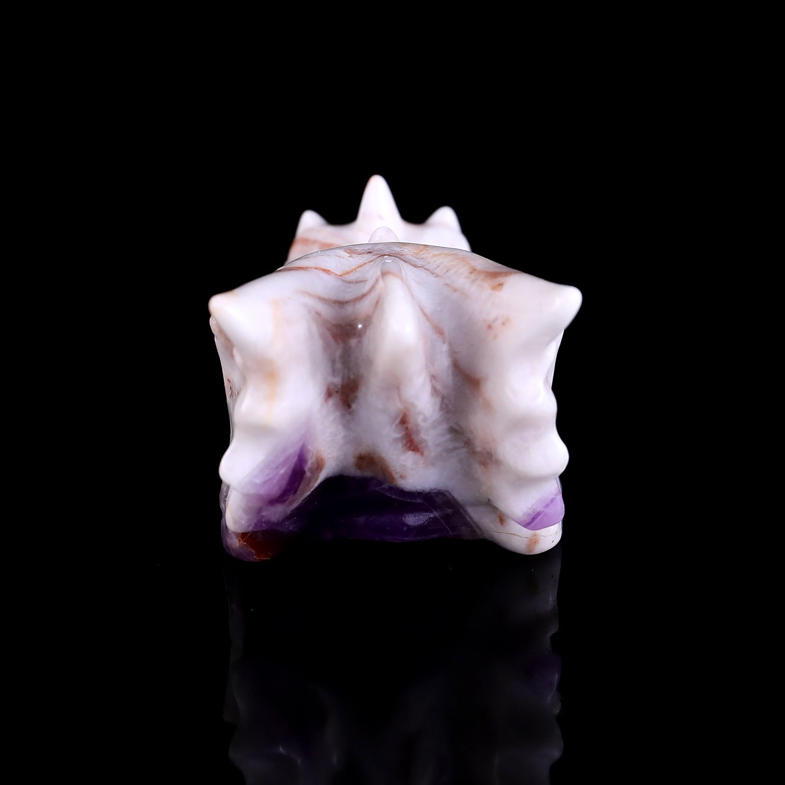 Nicedony 3.1" Dream Amethyst Hand Carved Dragon Skull Sculpture - View 21