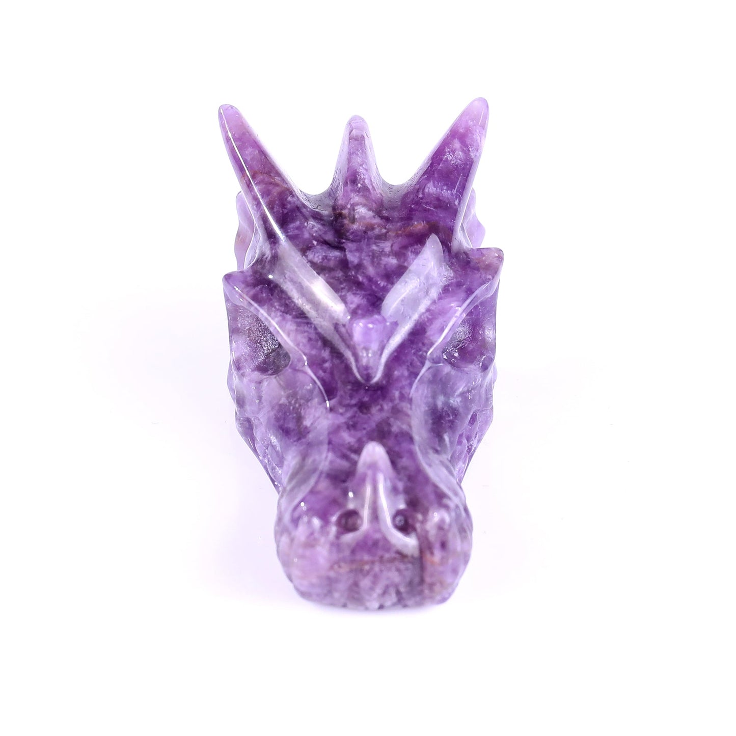 Nicedony 3.1" Dream Amethyst Hand Carved Dragon Skull Sculpture - View 10
