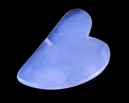 Nicedony 3.1" Gemstone Hand Carved Crystal Guasha Tool,Massage Tool - Black Obsidian