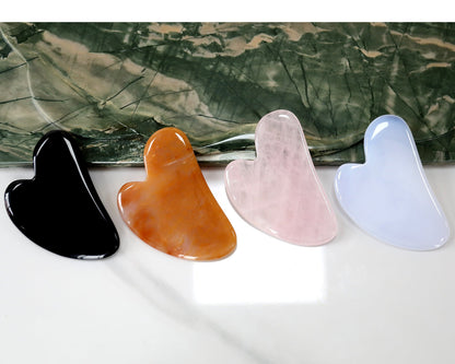 Nicedony 3.1" Gemstone Hand Carved Crystal Guasha Tool,Massage Tool - View 9