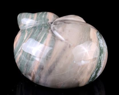Nicedony 3.1" Jiulong Jade Hand Carved Crystal Cat Sculpture - View 5